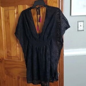 Black Lace Cover-Up Dress
